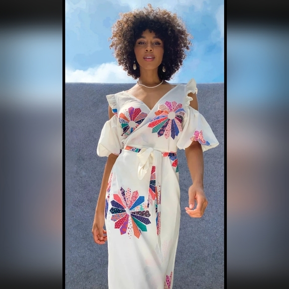 NWT Never Fully Dressed Floral Wrap Maxi Dress Retail $200 US6-jcrew-millen - Picture 2 of 15